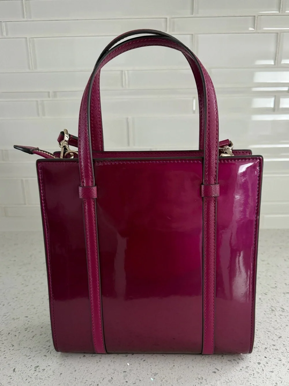 Kate Spade Kenzie Small Tote Crossbody In Dark Raspberry